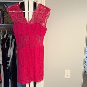 Super cute pink lace dress